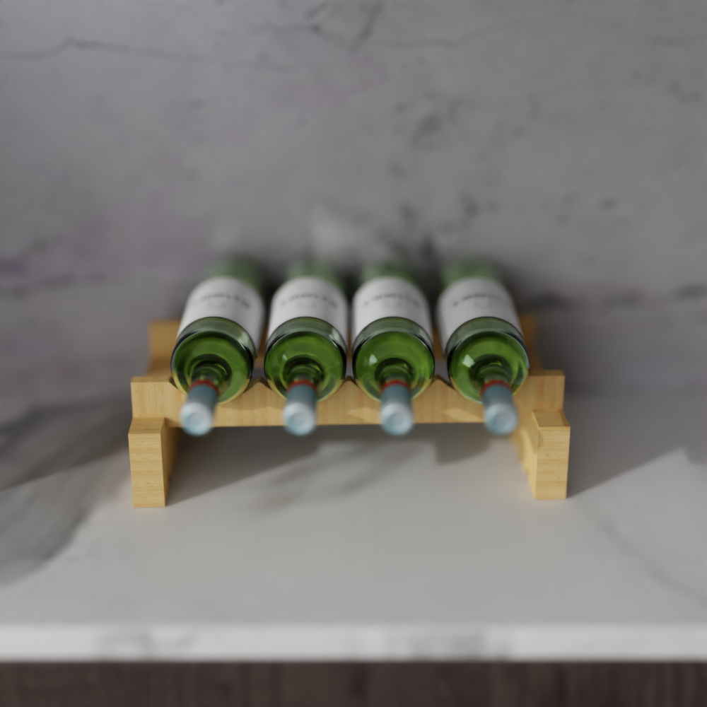 4 Bottle Modular Wine Rack