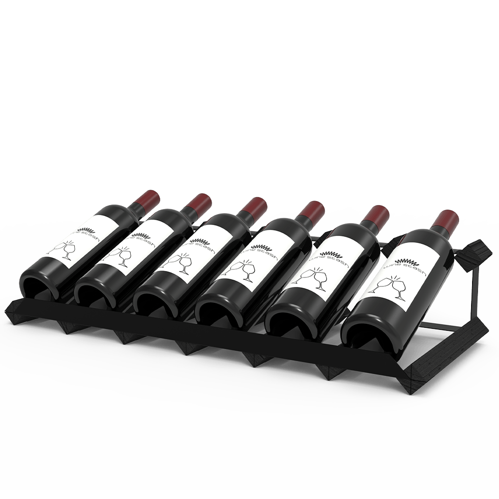 Black Onyx 6 Bottle Display with Bottles