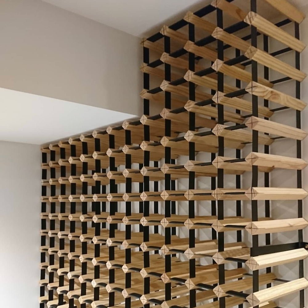 Custom Stepped Wine Rack - Floor to Ceiling