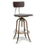 Wooden Bar Stool in French Brass - Wine Stash