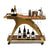 French Bar Cart with Timber Top - Wine Stash