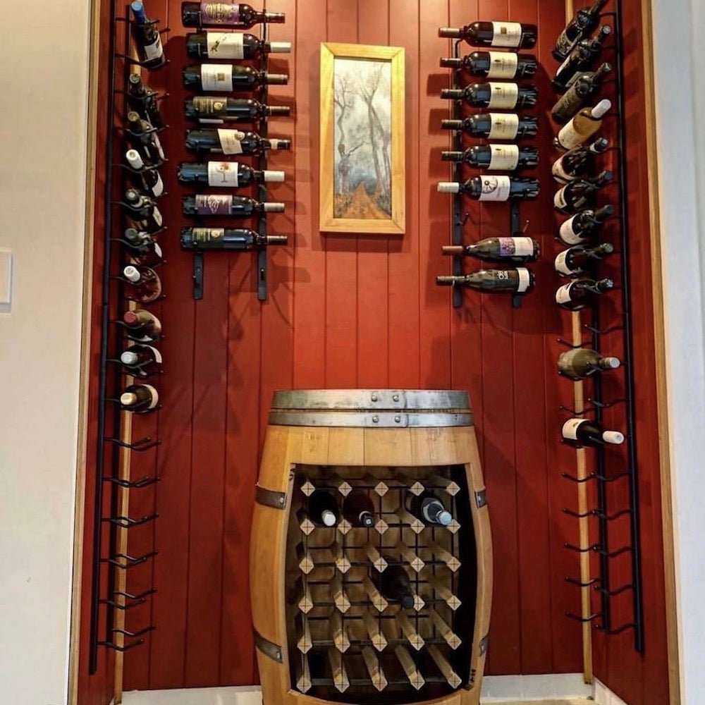 Wine Stash Wall Mounted Wine Racks with Barrels