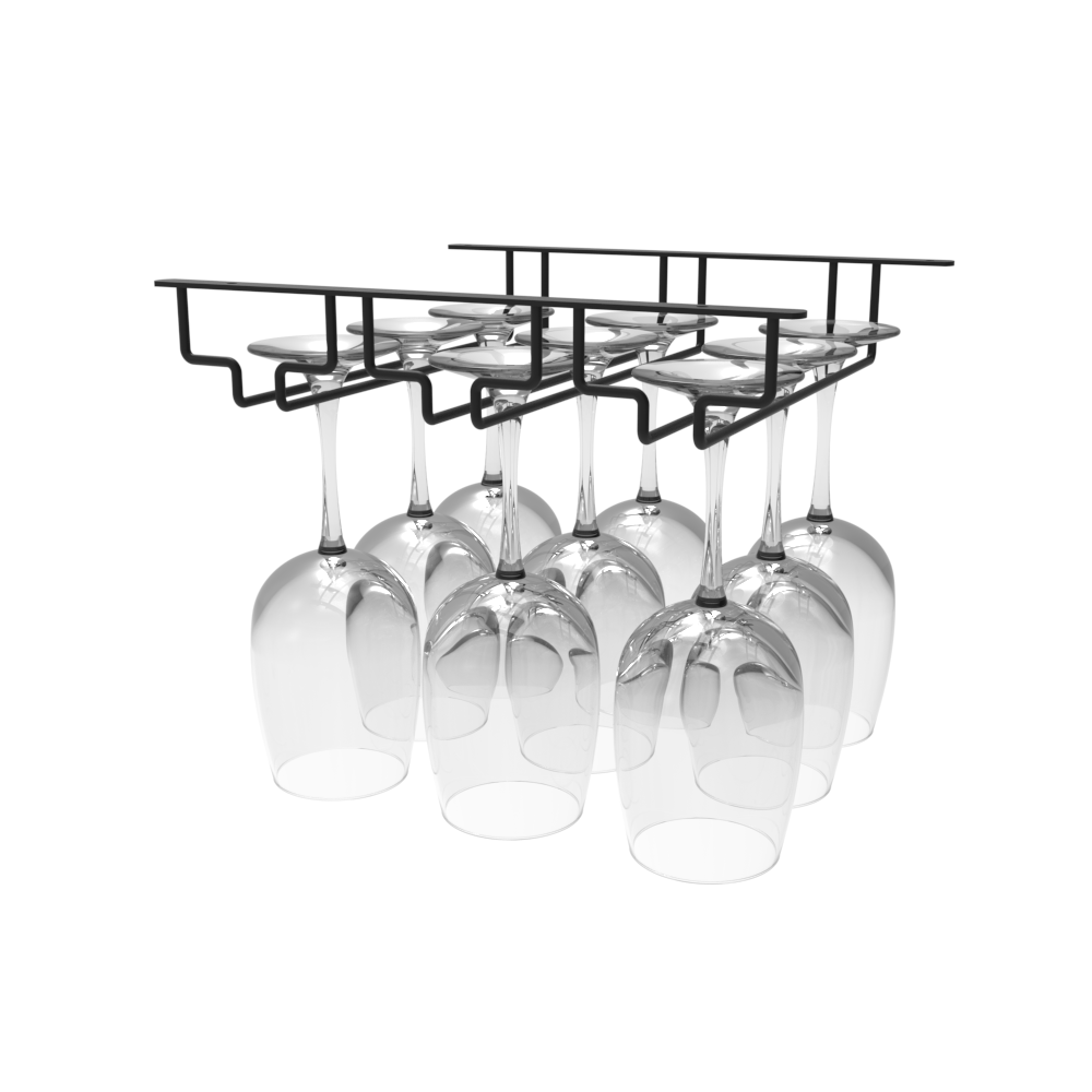 Triple Row Glass Hanger - Wine Stash
