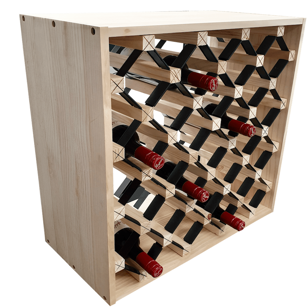 25 Bottle Display Wine Cube with Wine Rack